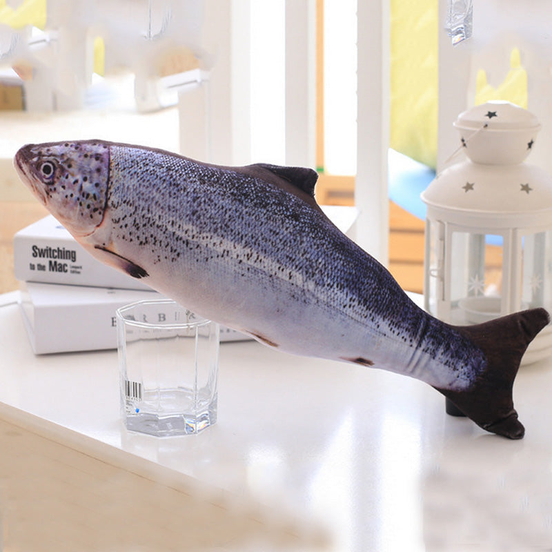 Interactive 3D Fish Cat Toy