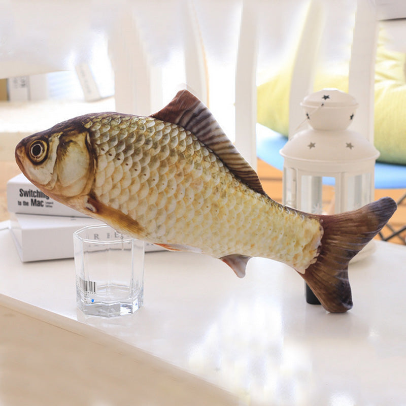 Interactive 3D Fish Cat Toy