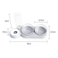 Thumbnail for 3-in-1 Double Bowl Feeder With Auto Water Dispenser