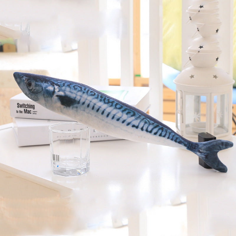 Interactive 3D Fish Cat Toy